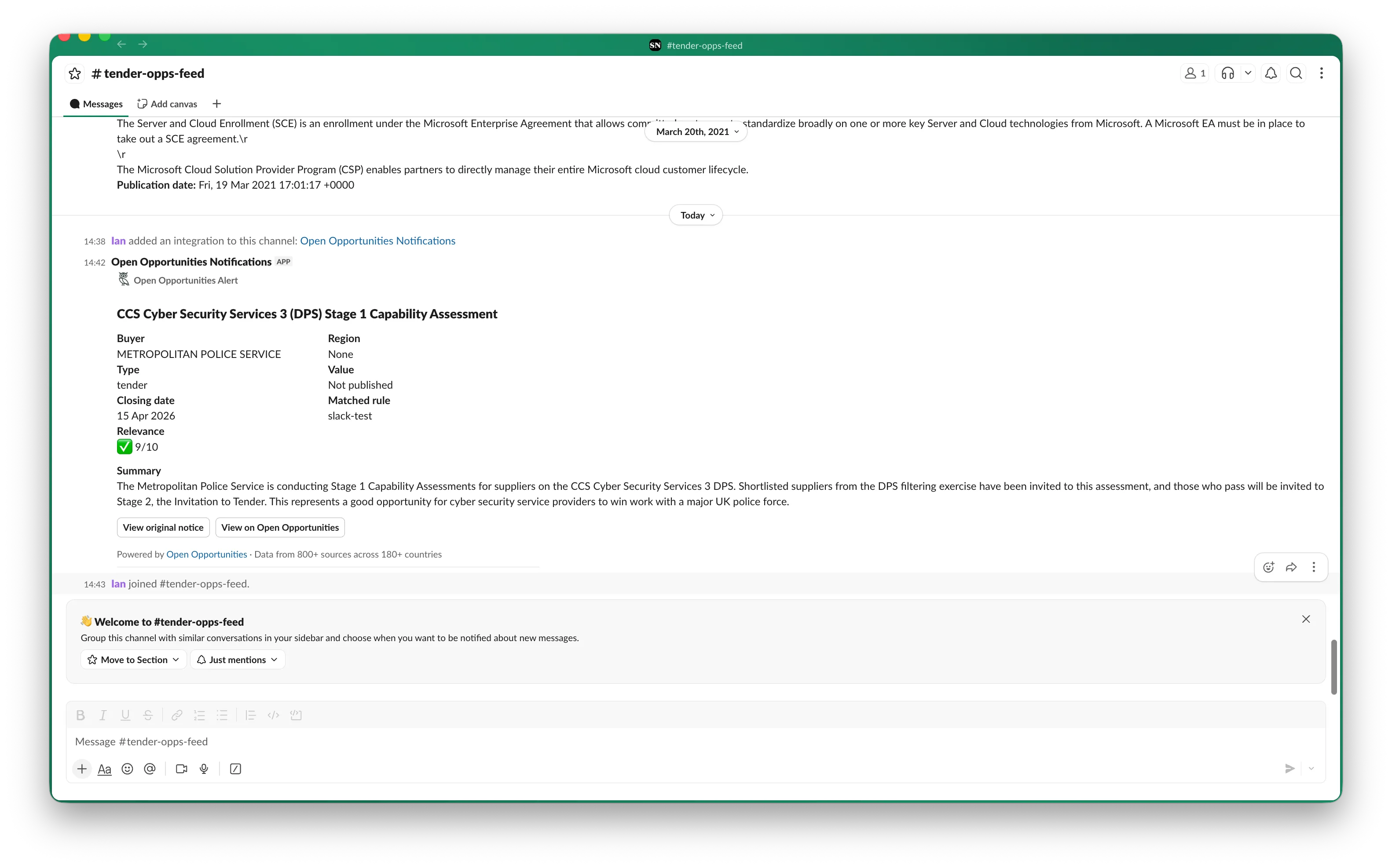 Slack - Alert notification