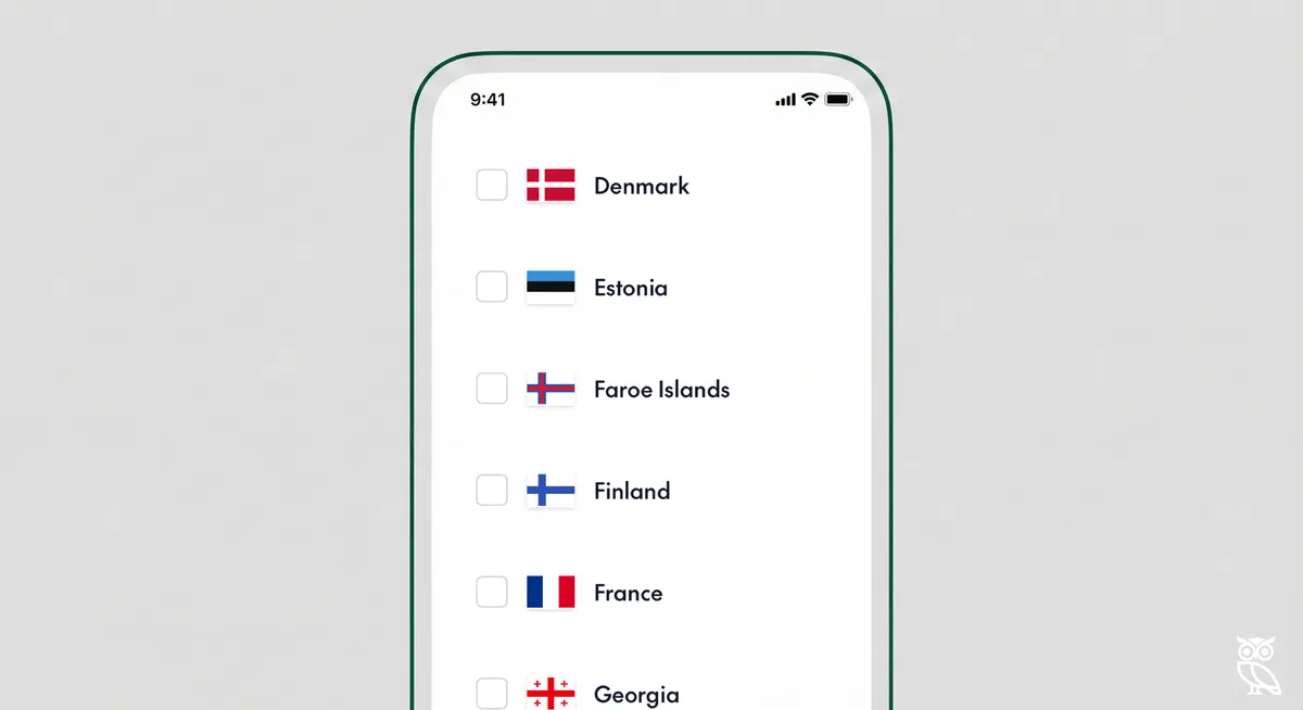 How to search by country